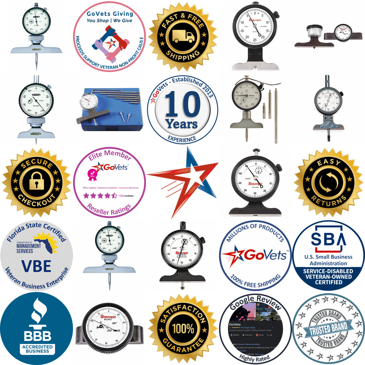 Millions of Products A selection of Dial Depth Gauges products on GoVets