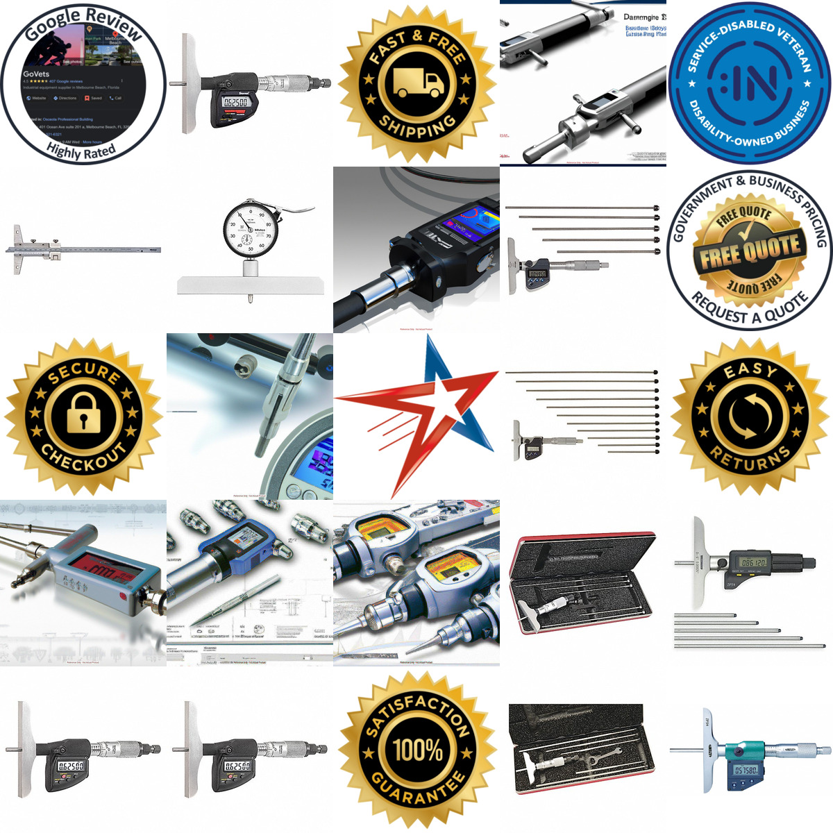 Millions of Products A selection of Digital Depth Micrometers products on GoVets