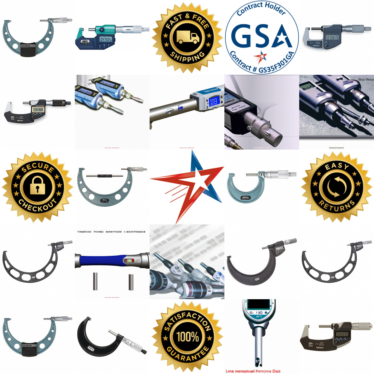 Millions of Products A selection of Digital Outside Micrometers products on GoVets