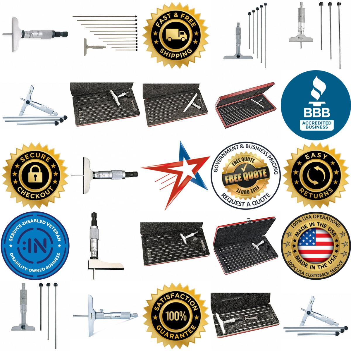 Millions of Products A selection of Mechanical Depth Micrometers products on GoVets