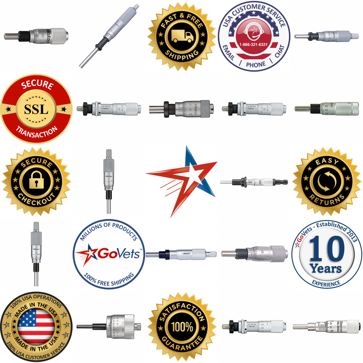 Millions of Products A selection of Mechanical Micrometer Heads products on GoVets