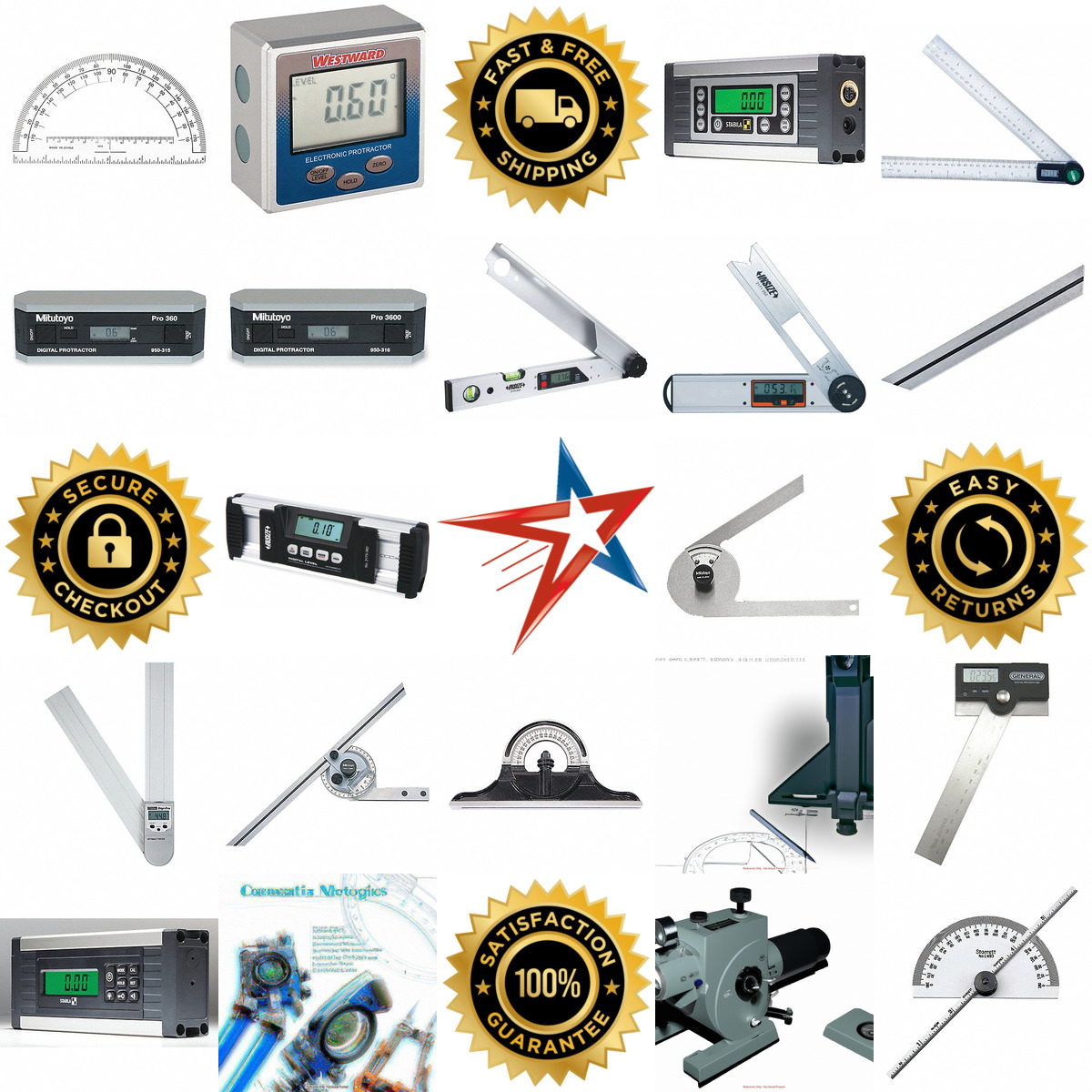 Millions of Products A selection of Digital Protractors and Angle Finders products on GoVets