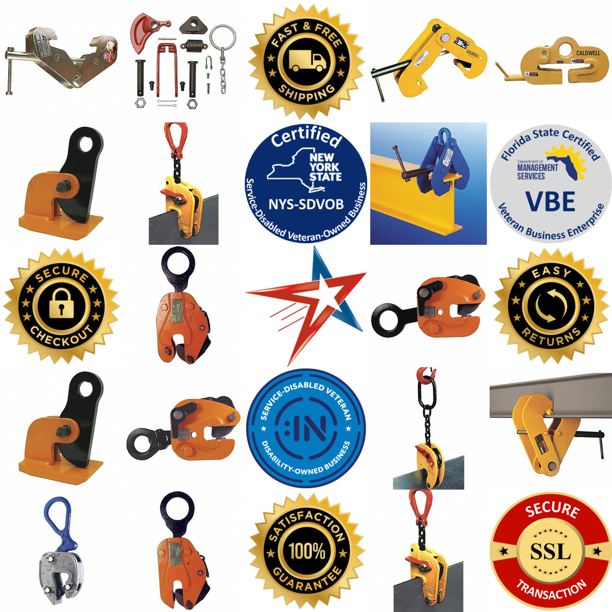 Millions of Products A selection of Plate and Beam Lifting Clamps products on GoVets