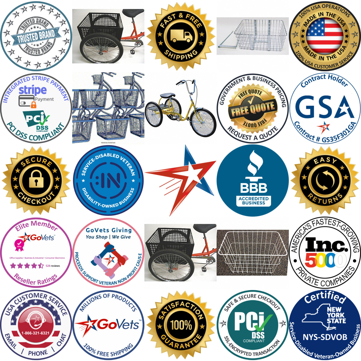 Millions of Products A selection of Bike Baskets products on GoVets