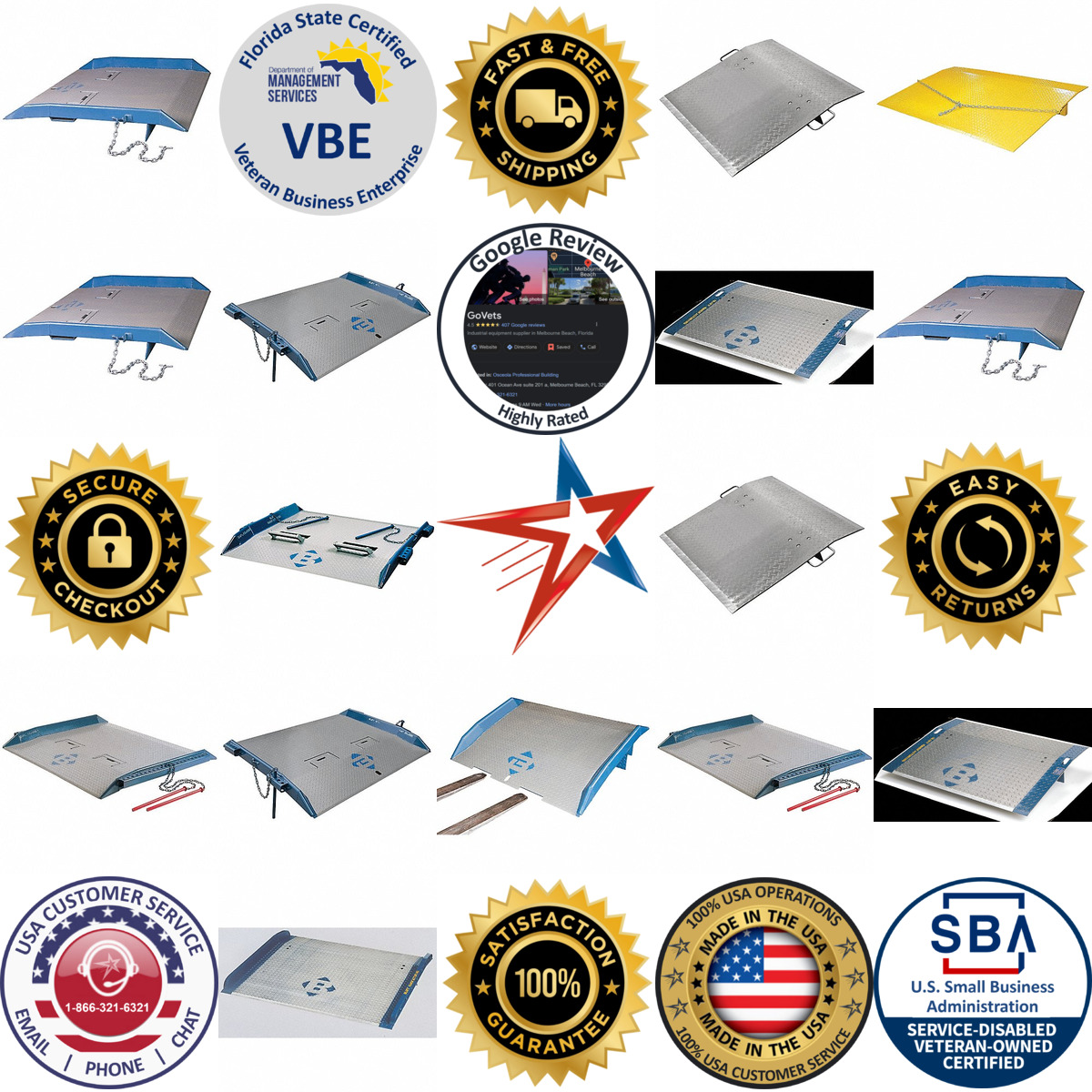 Millions of Products A selection of Dock Plates and Boards products on GoVets