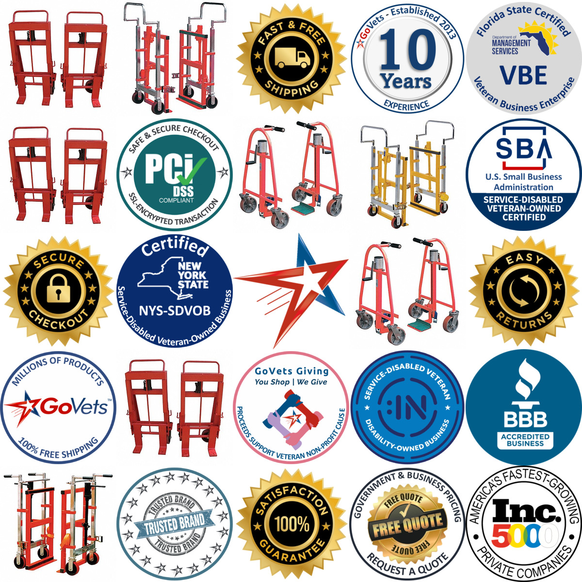 Millions of Products A selection of Machinery and Equipment Movers products on GoVets