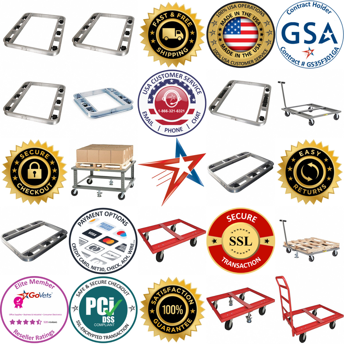 Millions of Products A selection of Pallet Dollies products on GoVets