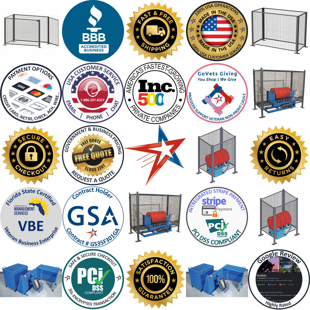 Millions of Products A selection of Drum Tumbler and Roller Safety Enclosures products on GoVets