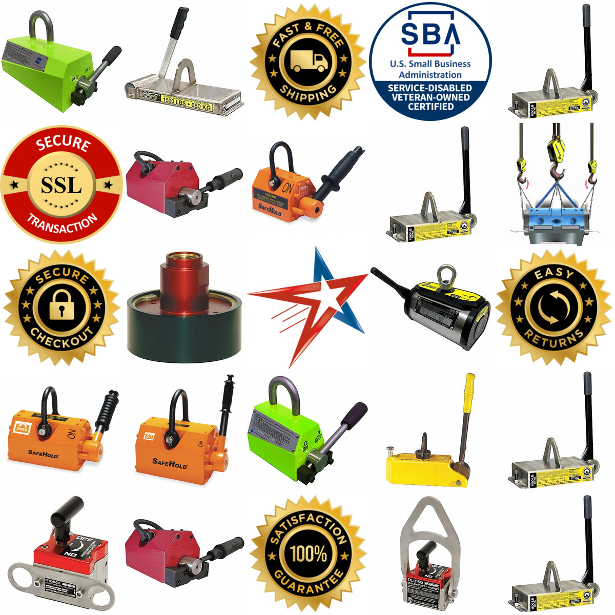 Millions of Products A selection of Below The Hook Lifting Magnets products on GoVets
