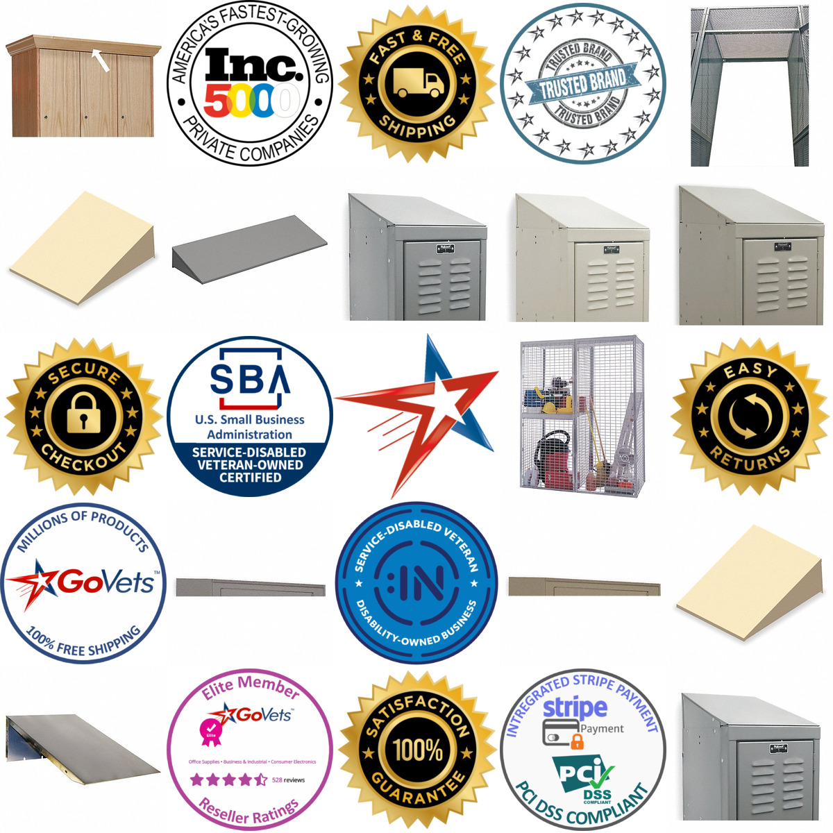 Millions of Products A selection of Locker Tops and Crown Molding products on GoVets