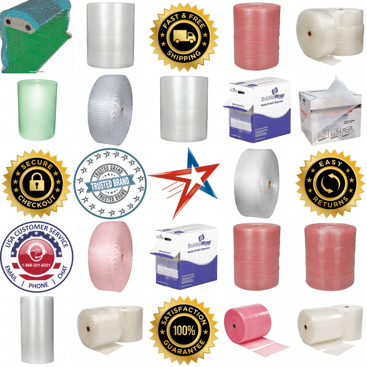 Millions of Products A selection of Bubble Rolls products on GoVets