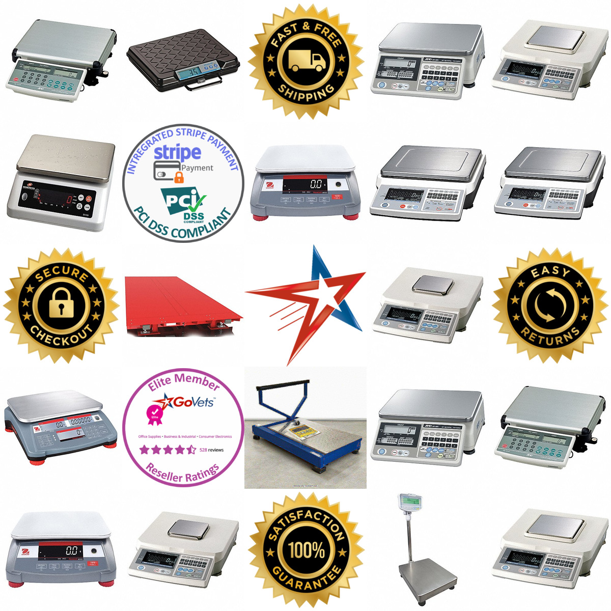 Millions of Products A selection of Material Handling Bench and Floor Scales products on GoVets