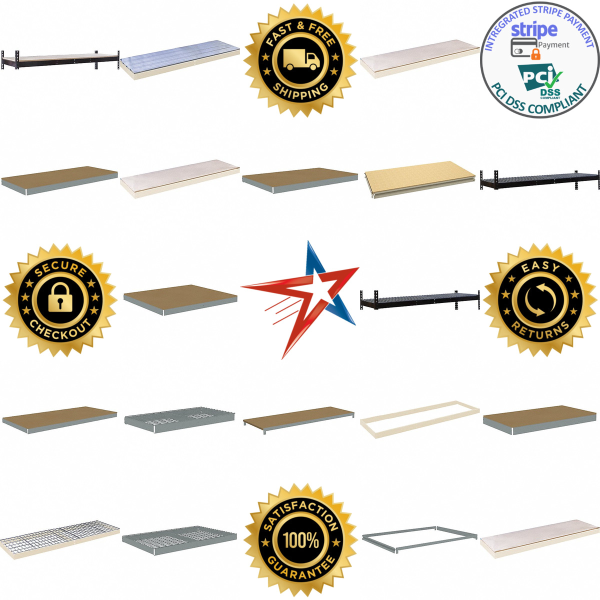 Millions of Products A selection of Boltless Shelving Decking and Shelf Kits products on GoVets
