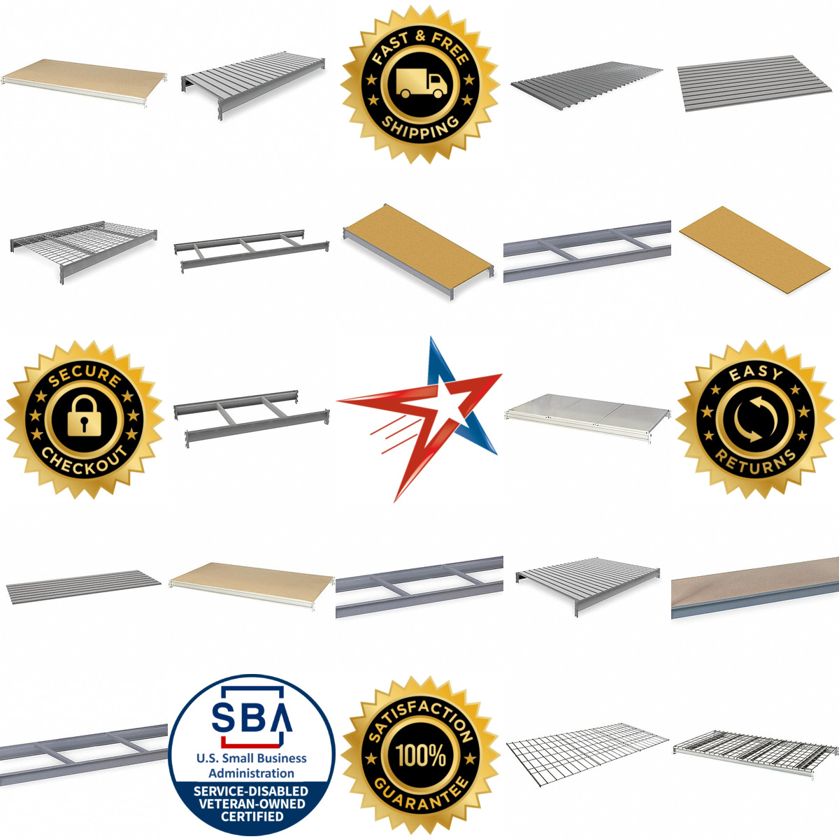Millions of Products A selection of Bulk Rack Shelving Decking and Shelf Kits products on GoVets