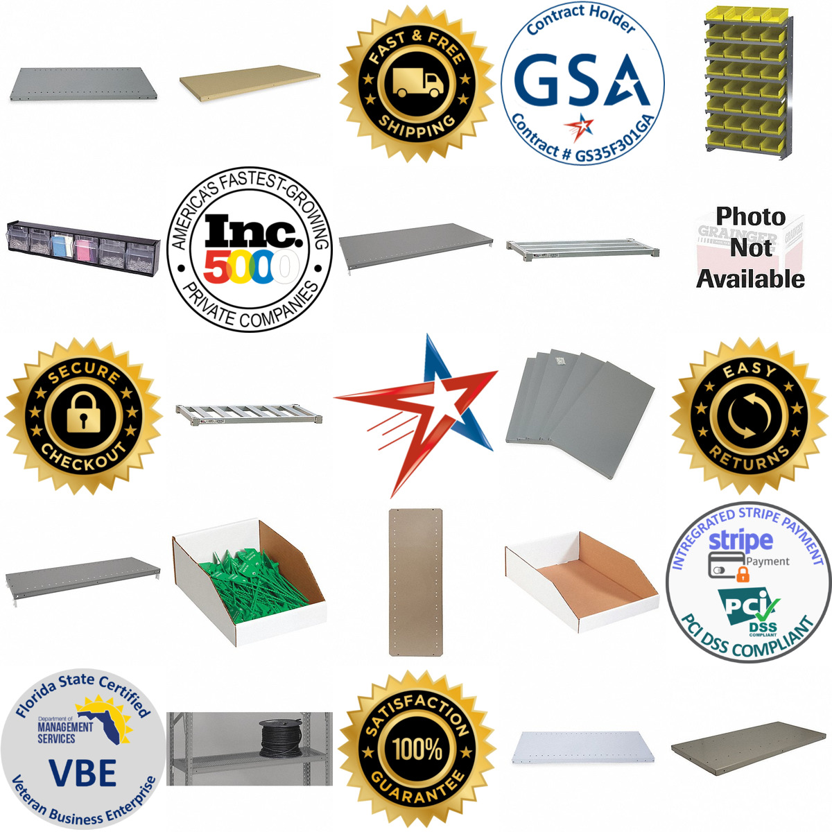 Millions of Products A selection of Metal Shelving Shelves products on GoVets