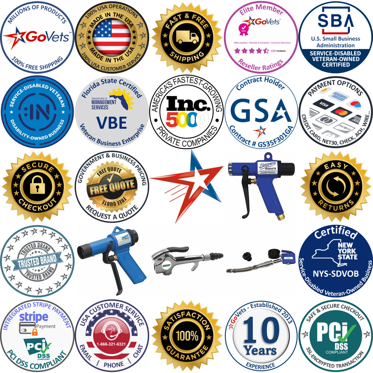 Millions of Products A selection of Dunnage Bag Inflators products on GoVets