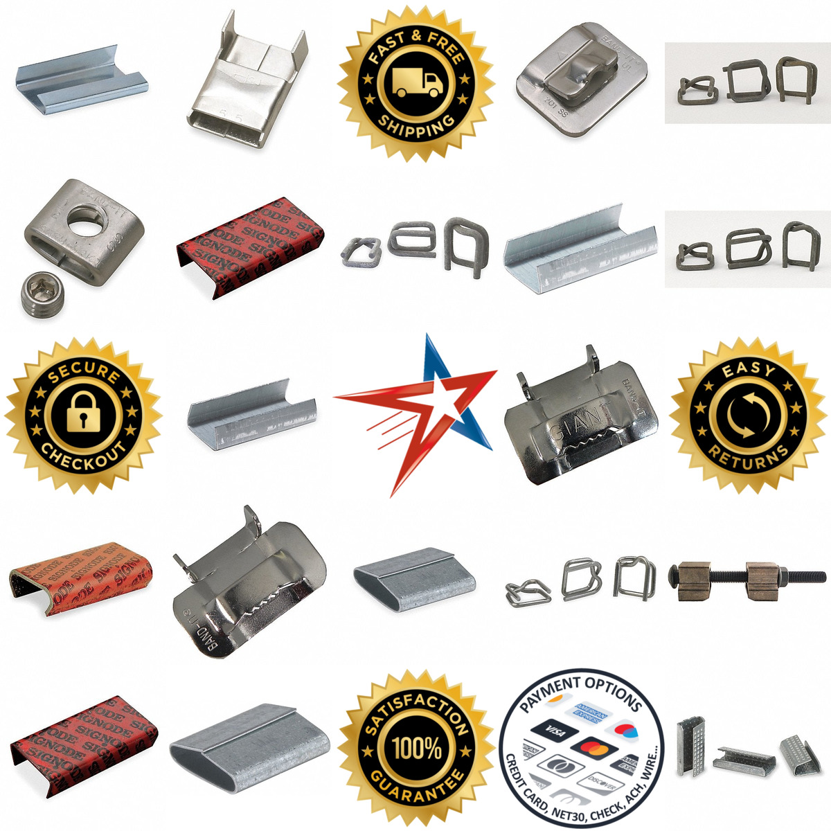 Millions of Products A selection of Strapping Seals and Buckles products on GoVets