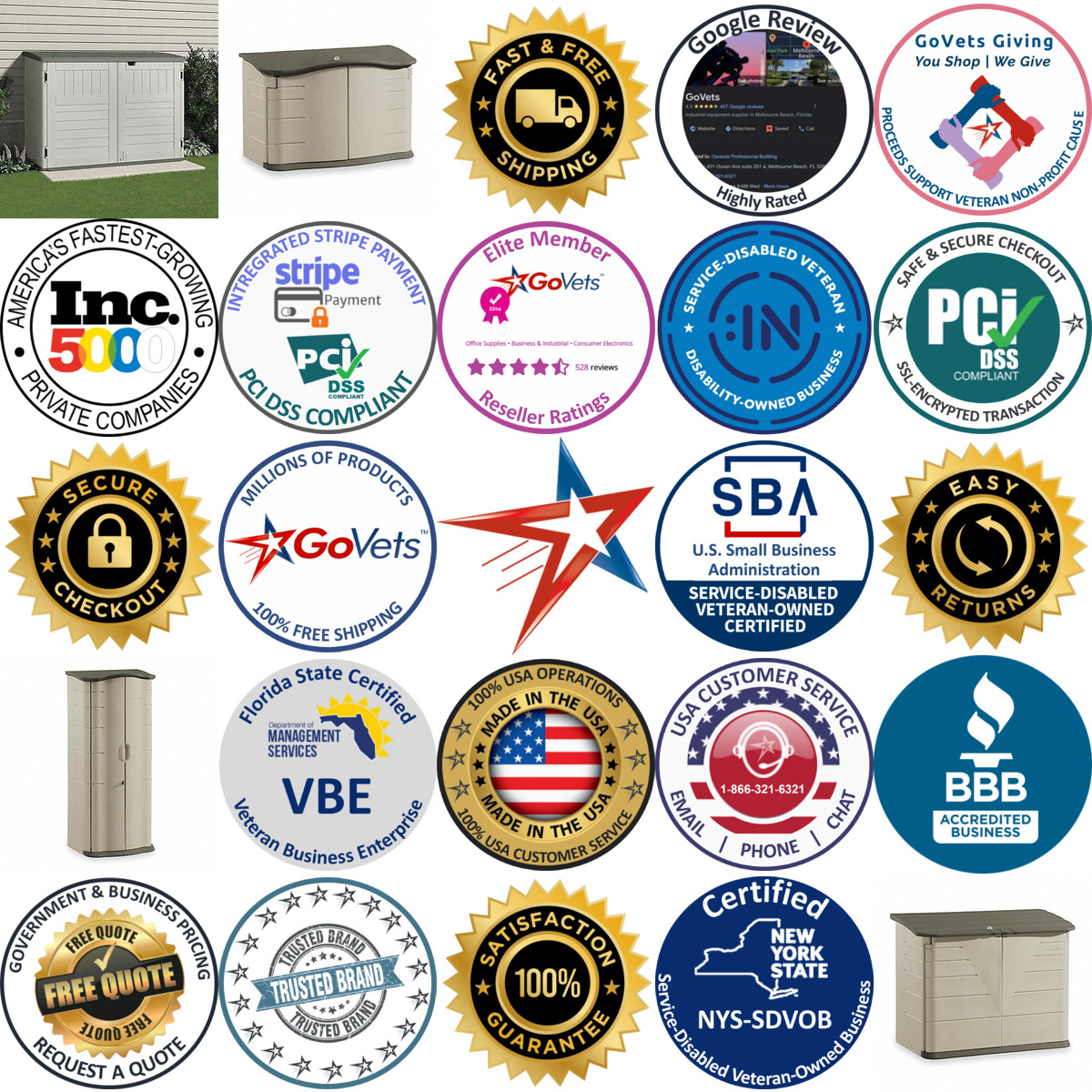 Millions of Products A selection of Outdoor Storage Cabinets products on GoVets