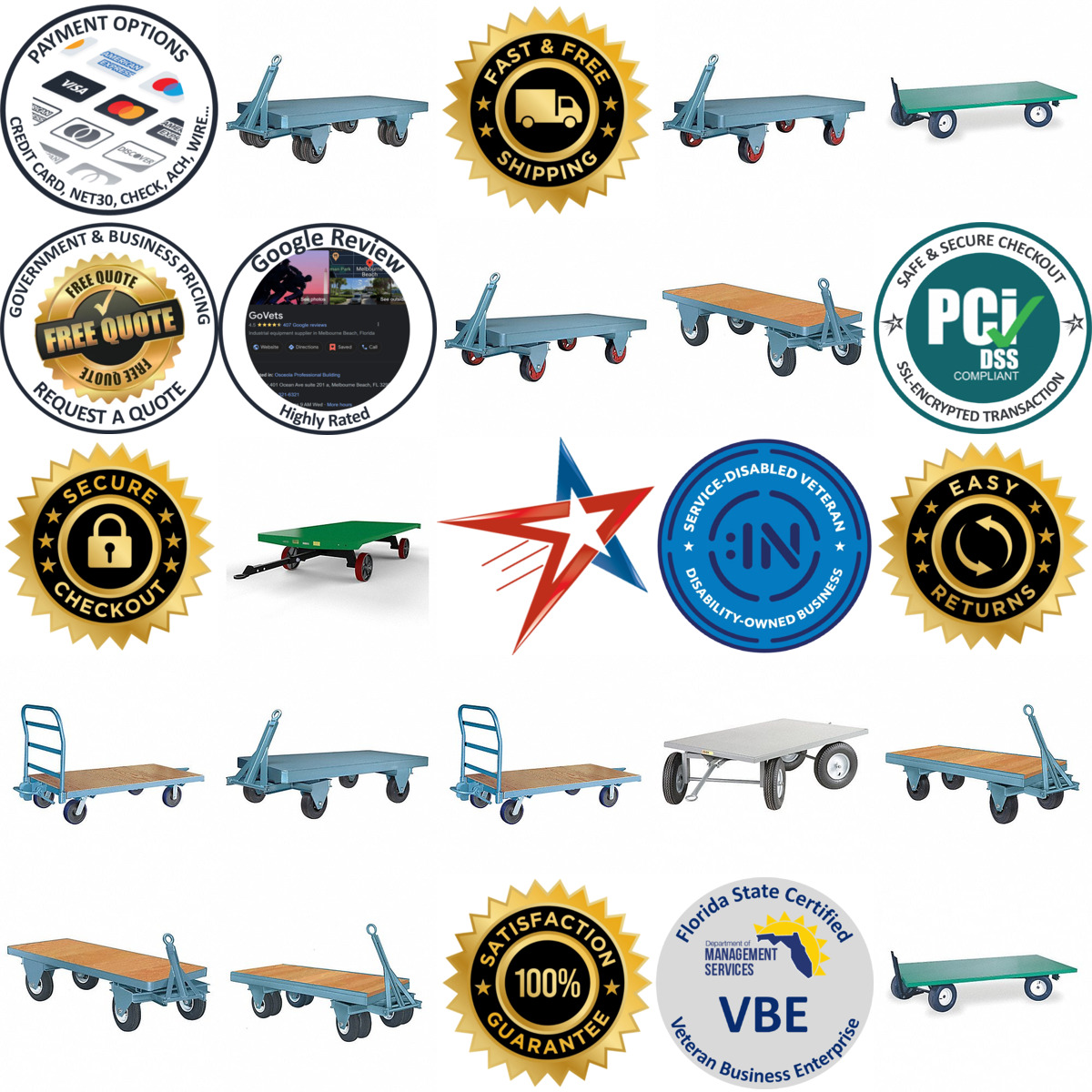 Millions of Products A selection of Industrial Trailers products on GoVets
