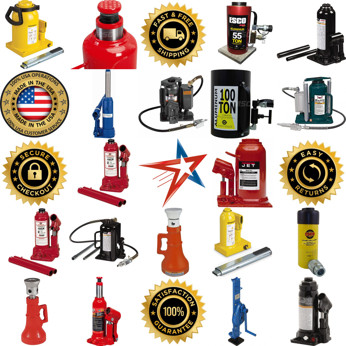 Millions of Products A selection of Manual Bottle Screw Ratchet and Hydraulic Jacks products on GoVets