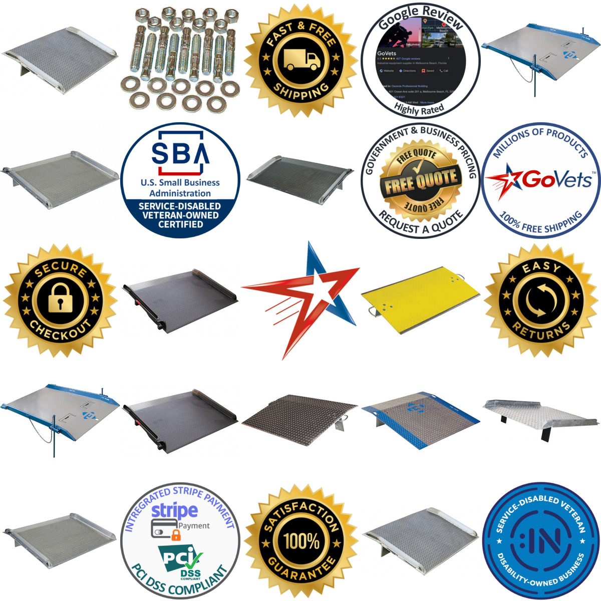 Millions of Products A selection of Dock Plates Boards and Accessories products on GoVets