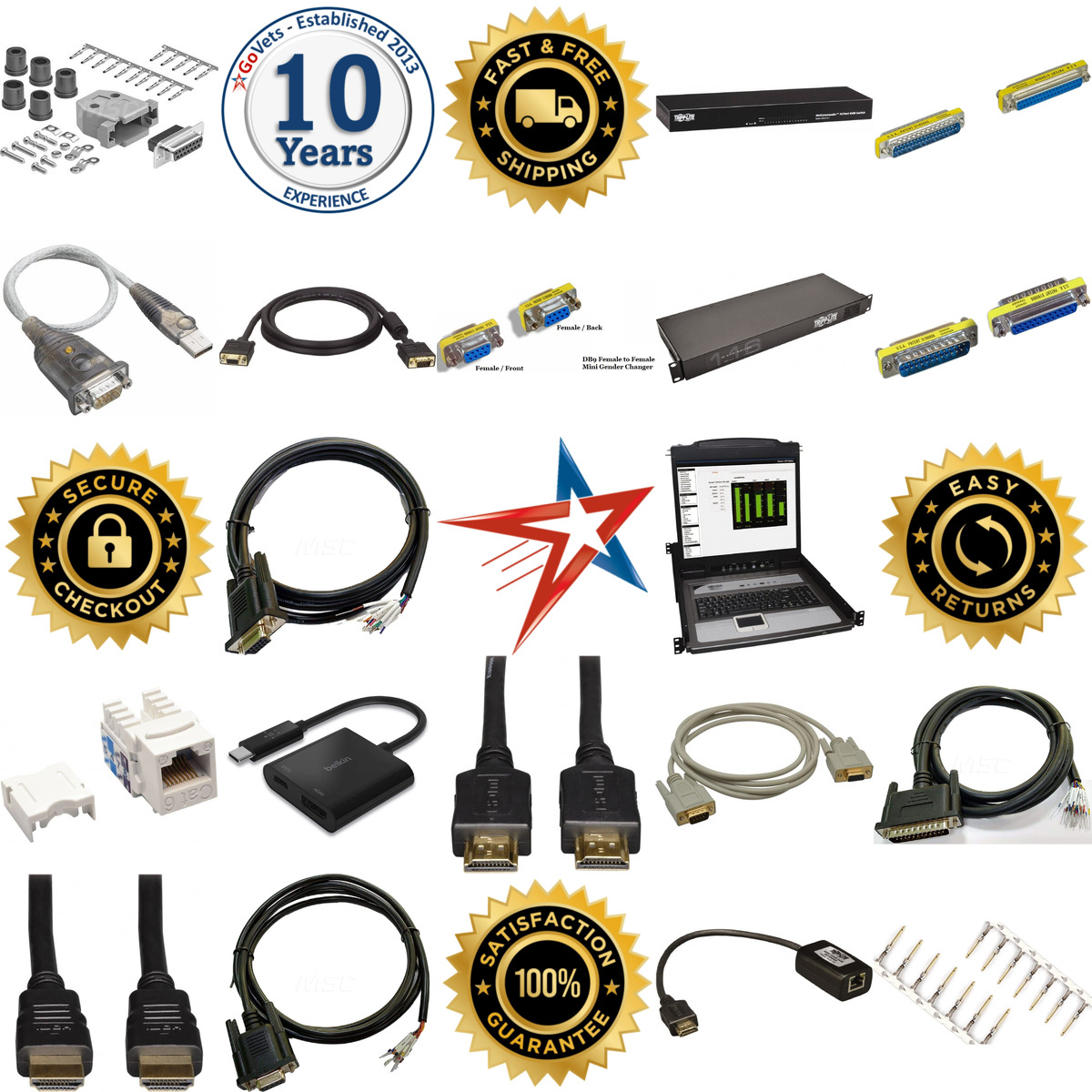Millions of Products A selection of Computer Cable and Data Networks products on GoVets