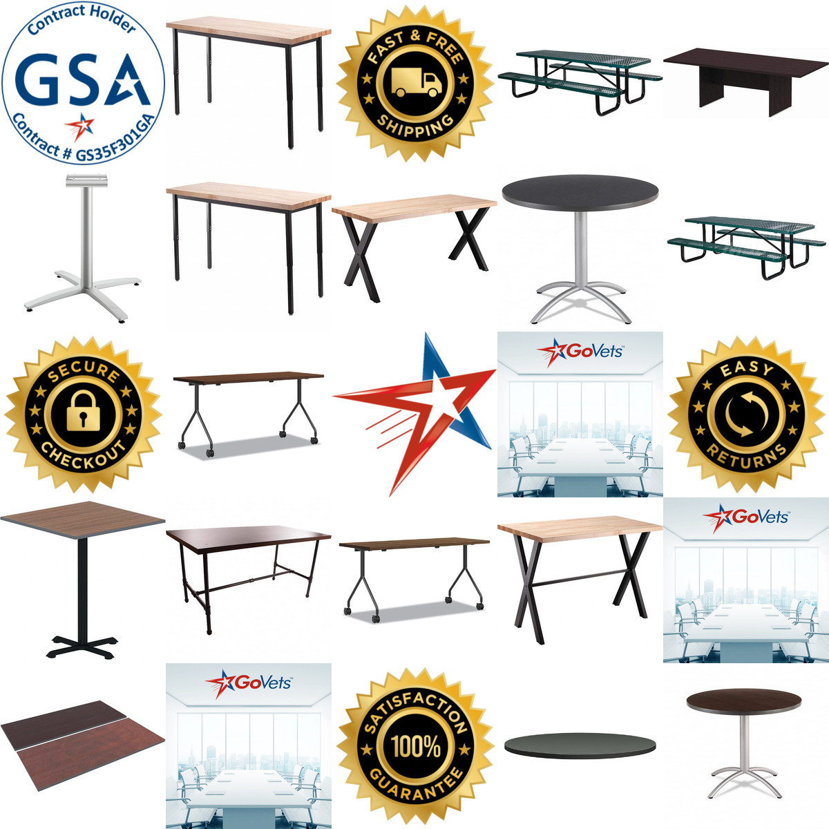 Millions of Products A selection of Stationary Tables products on GoVets