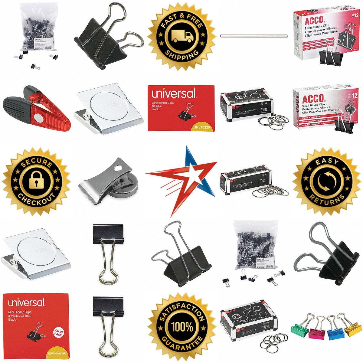 Millions of Products A selection of Binder Clips products on GoVets
