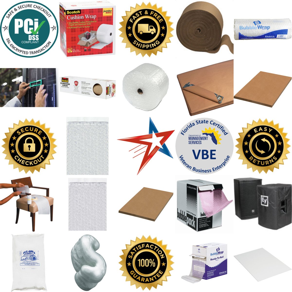 Millions of Products A selection of Packing Materials products on GoVets
