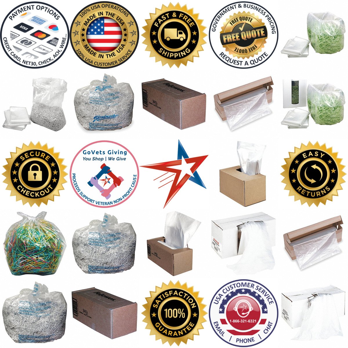 Millions of Products A selection of Shredder Bags products on GoVets