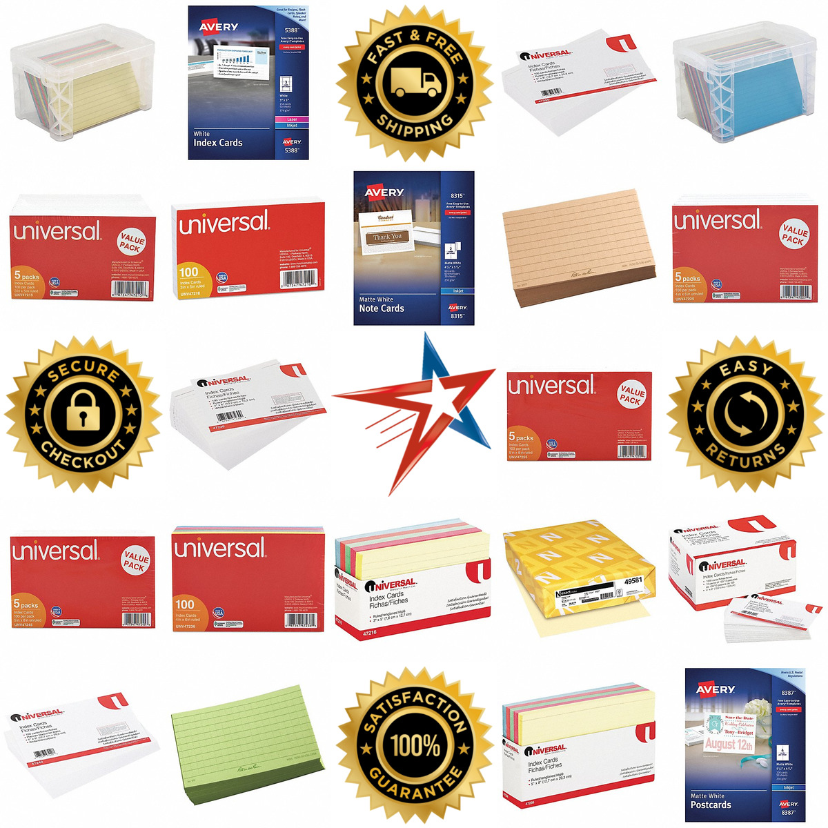 Millions of Products A selection of Index Cards products on GoVets