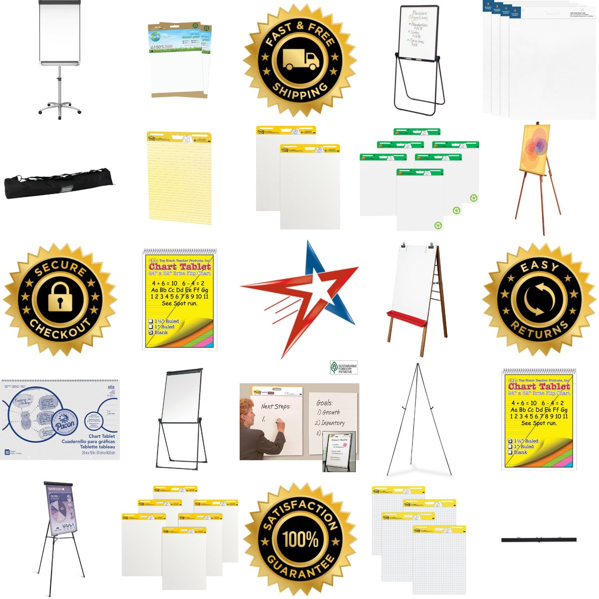 Millions of Products A selection of Easels and Pads products on GoVets