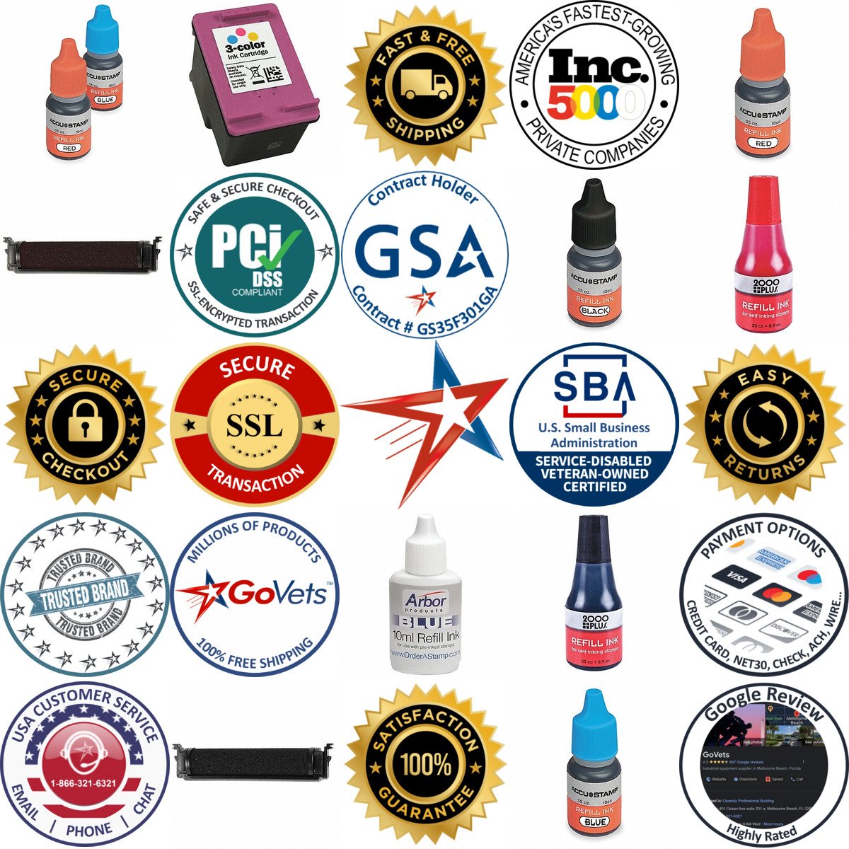 Millions of Products A selection of Ink Pad and Stamp Refills products on GoVets