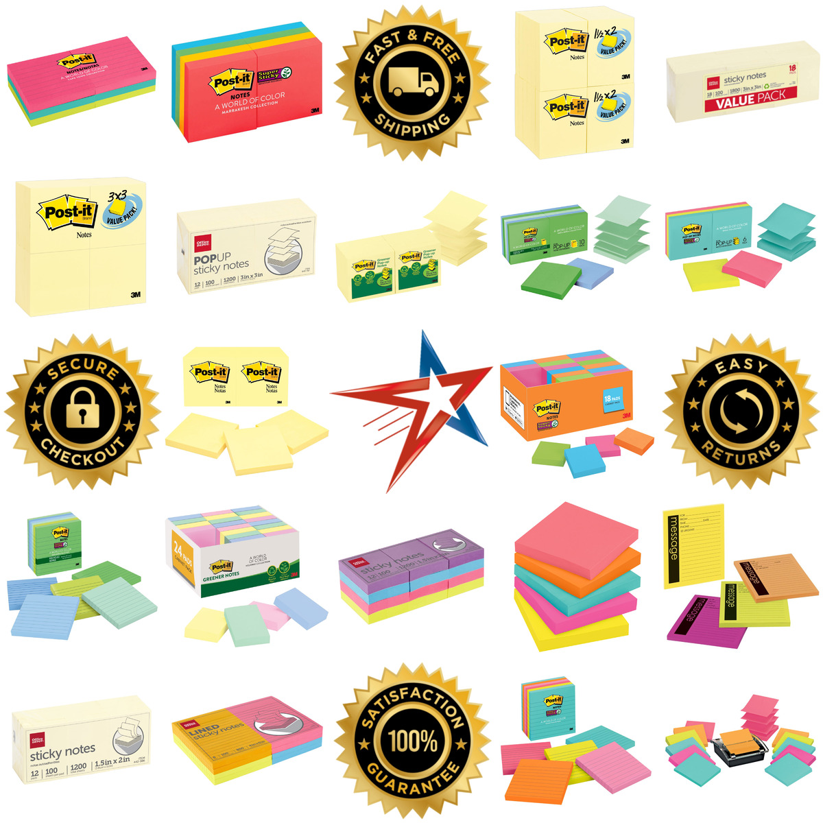 Millions of Products A selection of Sticky Notes products on GoVets