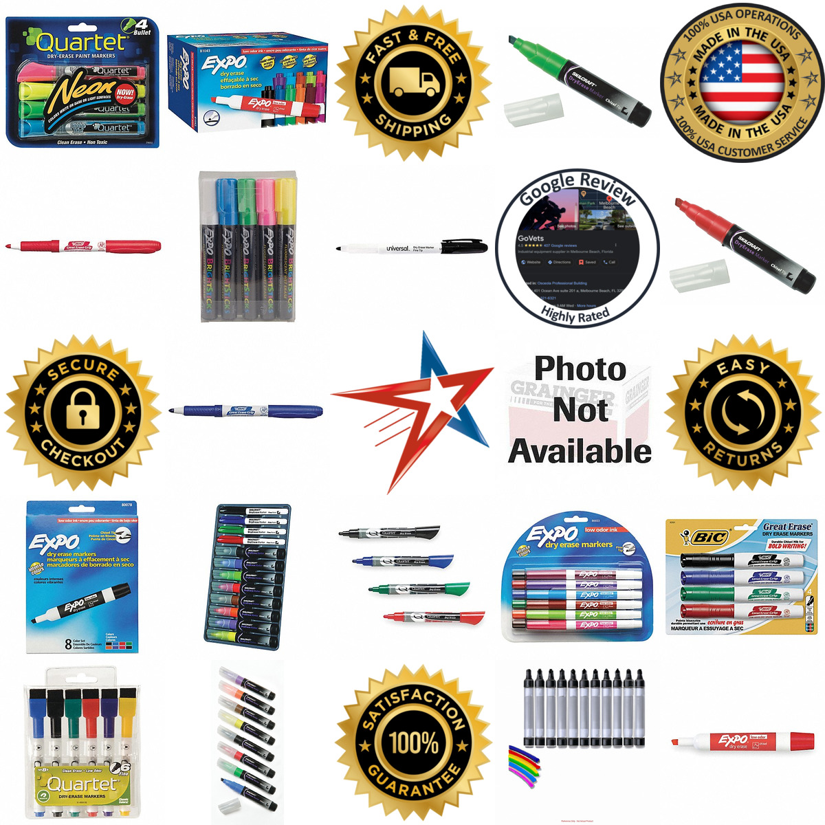 Millions of Products A selection of Wet and Dry Erase Markers products on GoVets