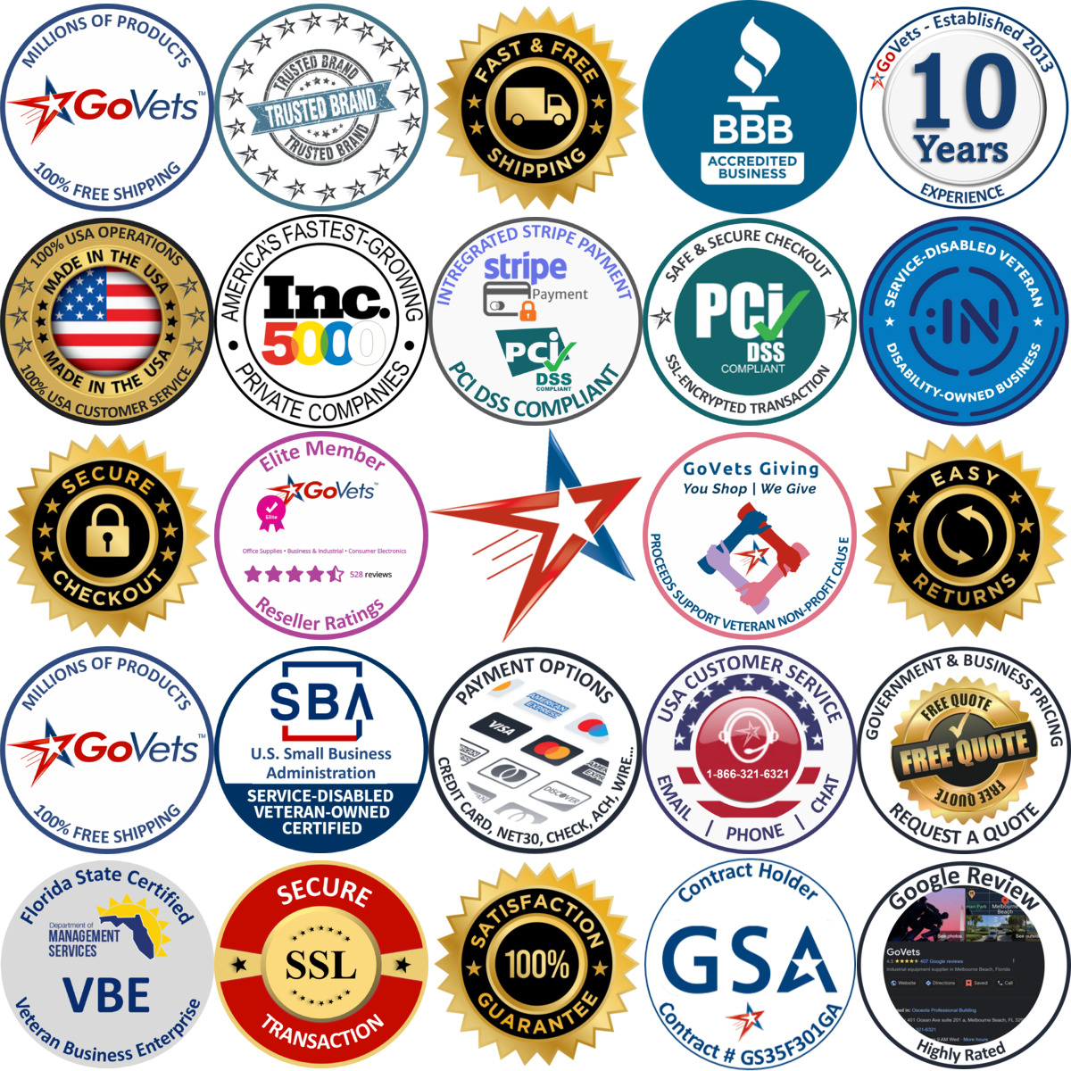 Millions of Products A selection of Prong Fasteners products on GoVets