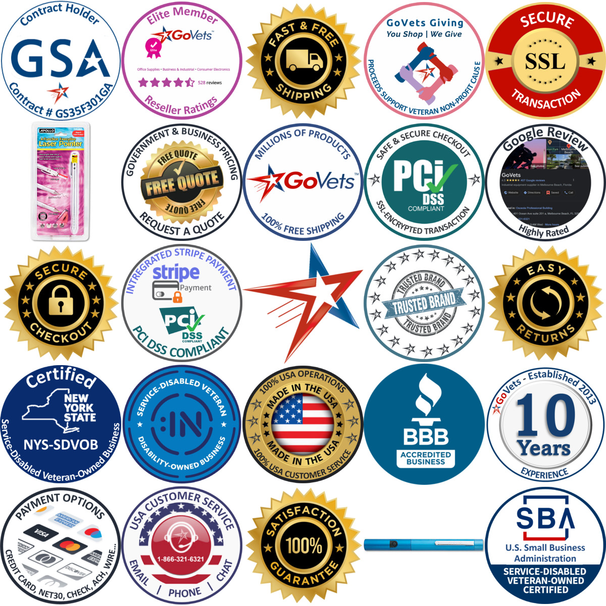 Millions of Products A selection of Laser Pointers products on GoVets