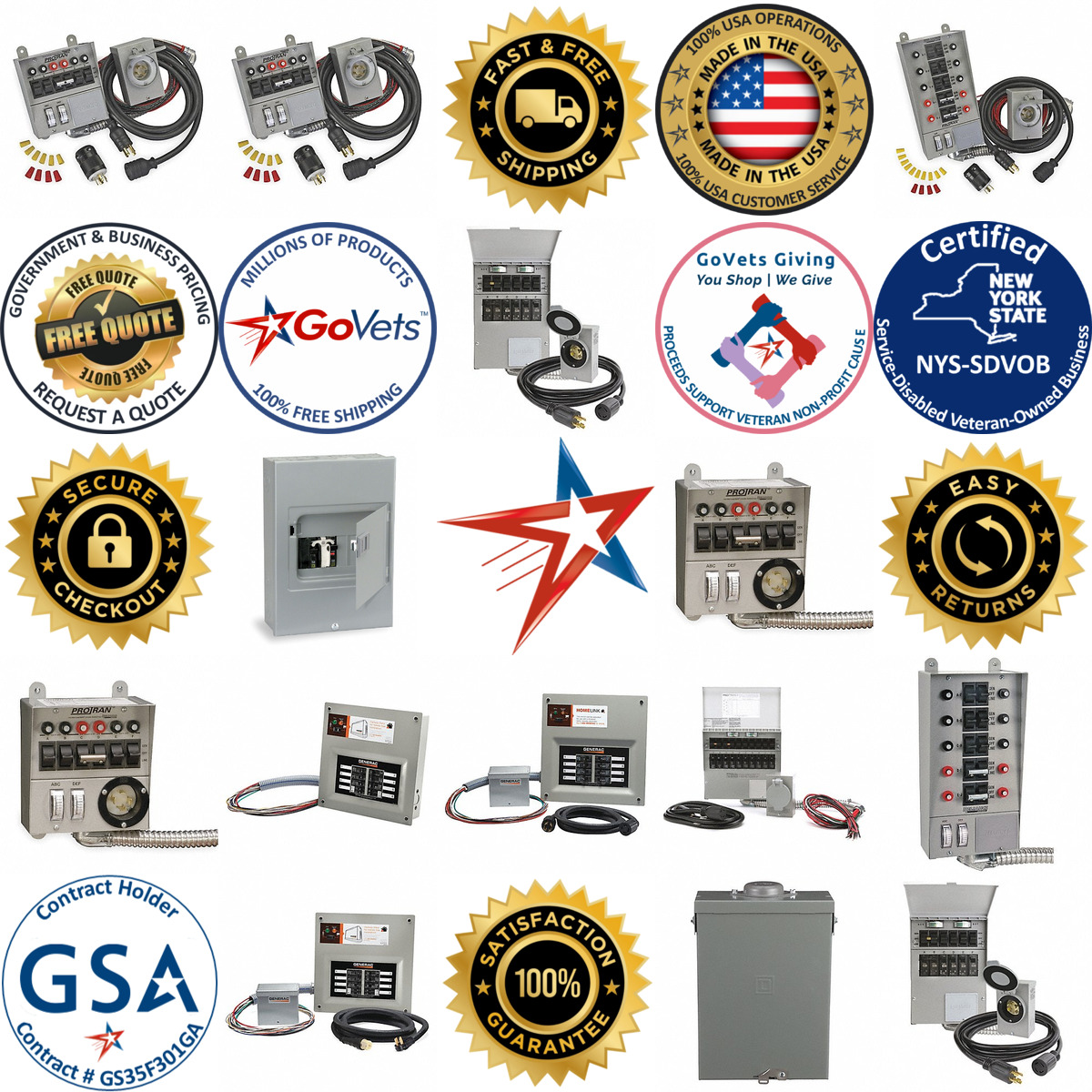 Millions of Products A selection of Generator Transfer Switches Manual products on GoVets