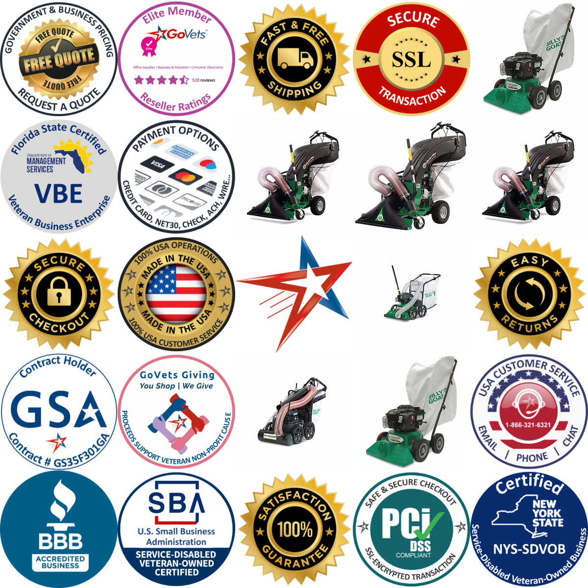 Millions of Products A selection of Outdoor Litter Vacuums products on GoVets