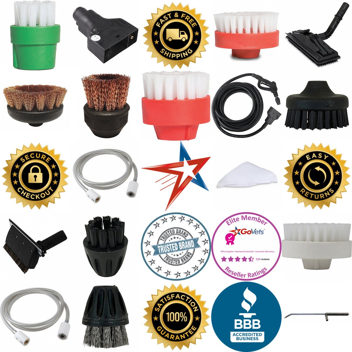 Millions of Products A selection of Steam Cleaner Attachments products on GoVets