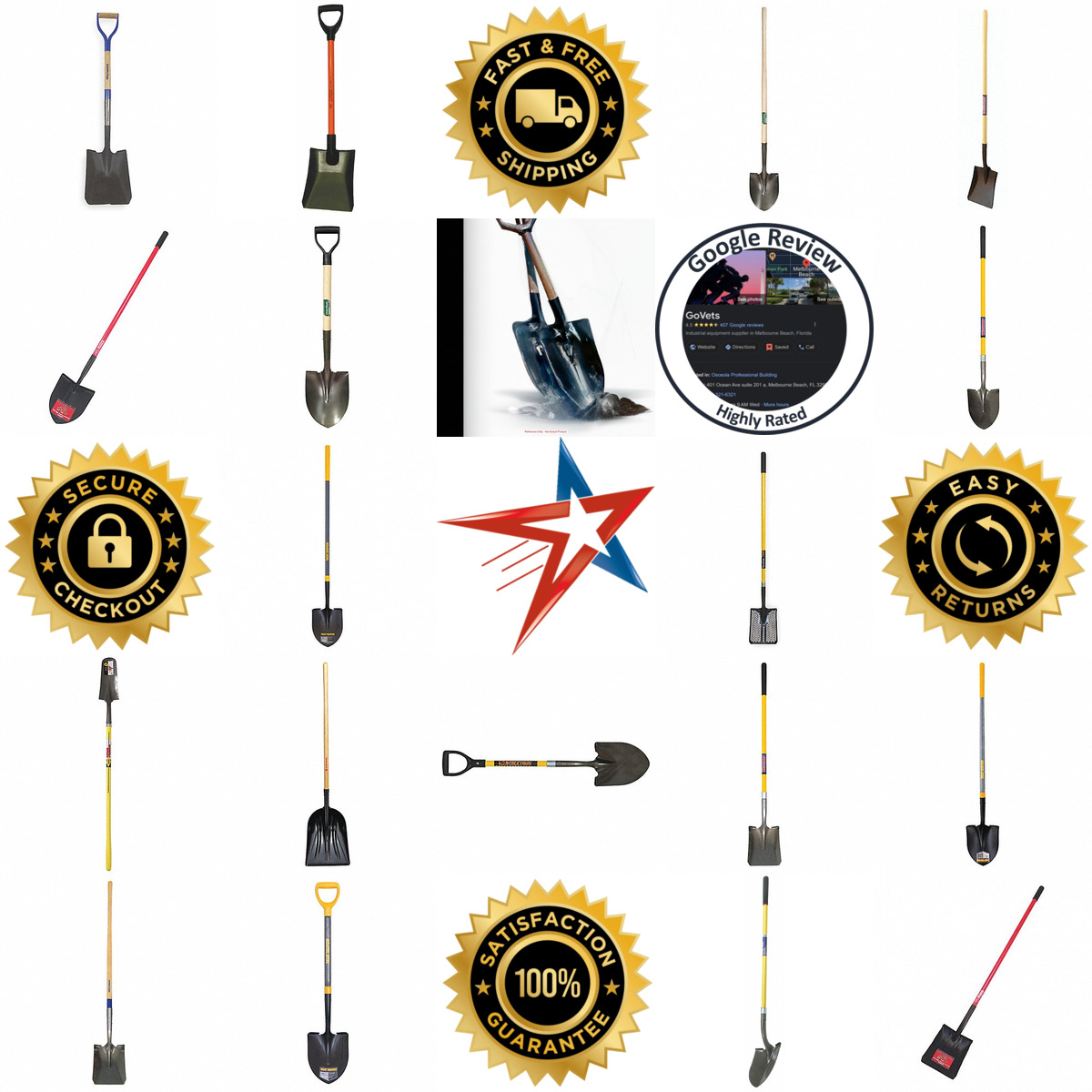 Millions of Products A selection of Shovels products on GoVets
