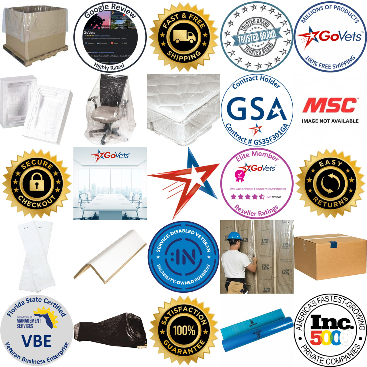 Millions of Products A selection of Packaging Liners and Sheeting products on GoVets