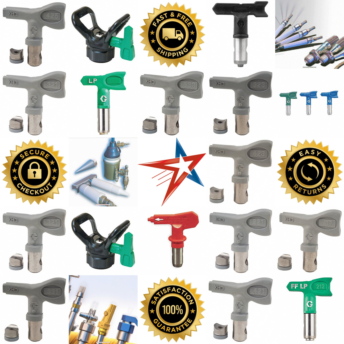 Millions of Products A selection of Airless Spray Tips and Tip Guards products on GoVets