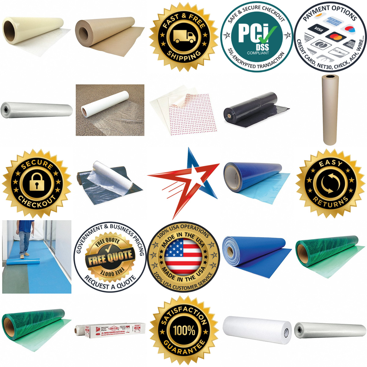 Millions of Products A selection of Surface Protection Boards Films and Papers products on GoVets