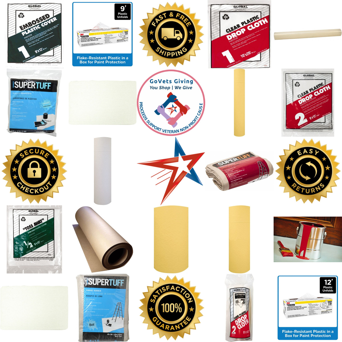 Millions of Products A selection of Drop Cloths products on GoVets