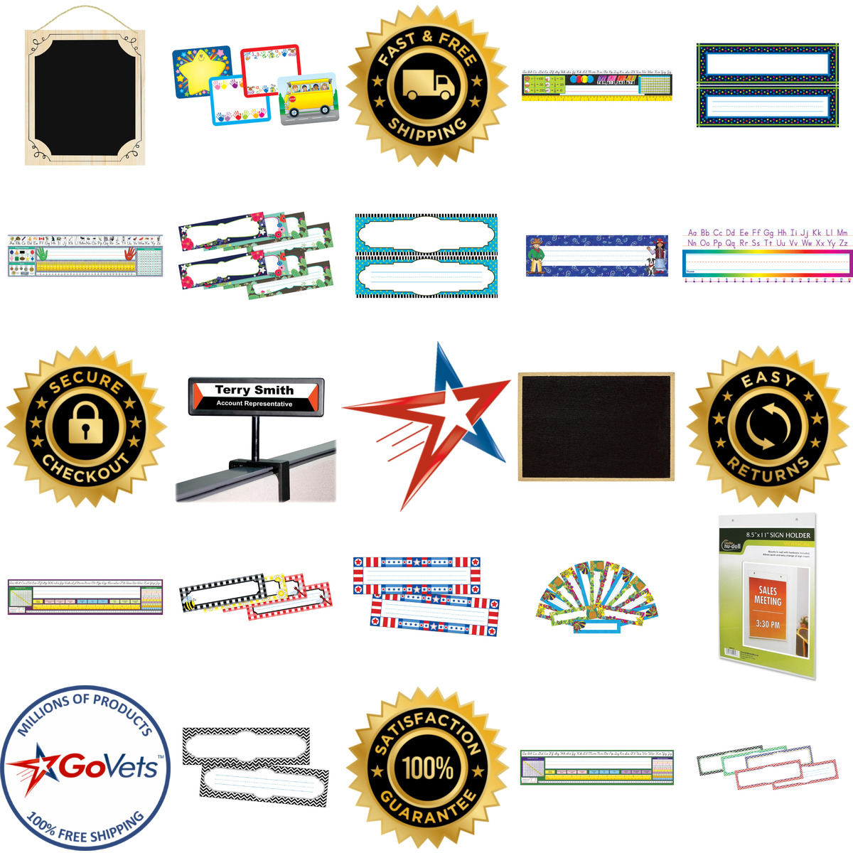 Millions of Products A selection of Place Cards and Tent Cards products on GoVets