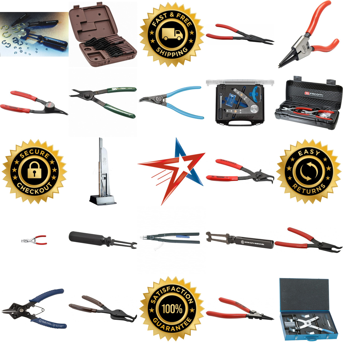 Millions of Products A selection of Retaining Ring Pliers products on GoVets