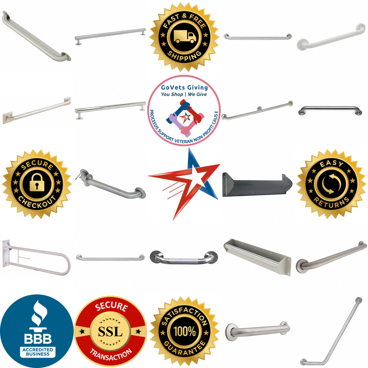 Millions of Products A selection of Bathroom Safety Bars and Chairs products on GoVets