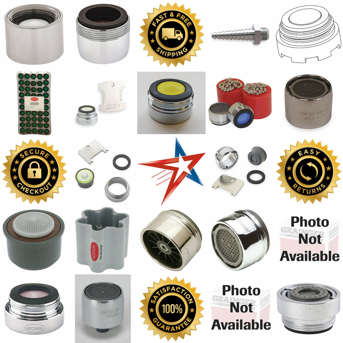 Millions of Products A selection of Faucet Aerators and Outlets products on GoVets