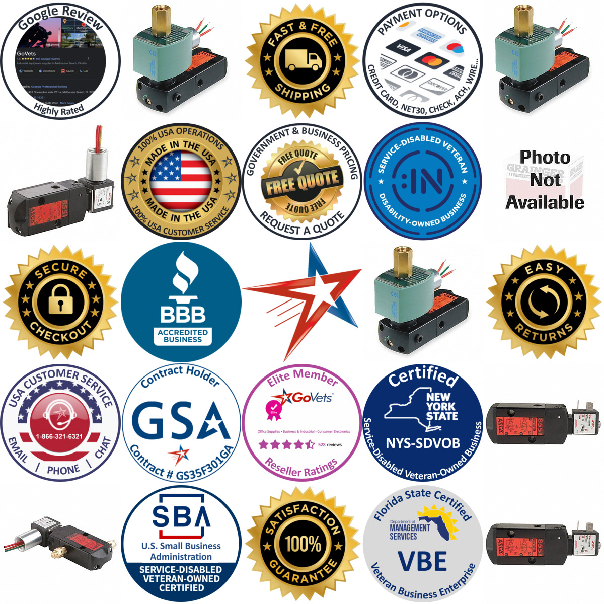 Millions of Products A selection of Pilot Solenoid Valves products on GoVets